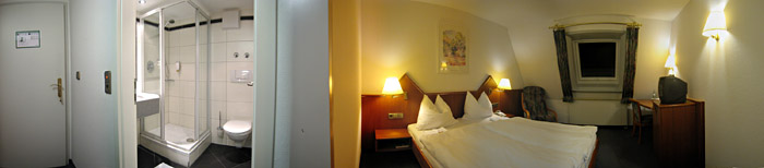 Zimmer 402 im Hotel Post Faber, Crailsheim; Bild größerklickbar